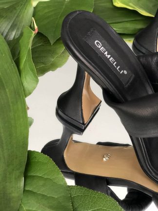 Sandale Negre Piele Naturala de Vara Elegante GEMELLI Shoes Online Pantofi la comanda lucrati manual din piele naturala orice masura