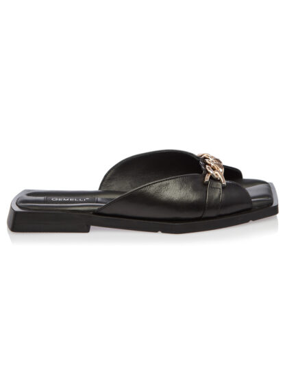 Sandale Joase Negre Piele Naturala Lant Gemelli Shoes Comanda Online Pantofi la comanda lucrati manual din piele naturala