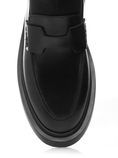 Pantofi Bărbați Negri Piele Naturală Florantică Gemelli Shoes Toamna Iarna, Comanda Online, Livrare in 5-7 zile, Ghete Casual cu Talpa 4 cm