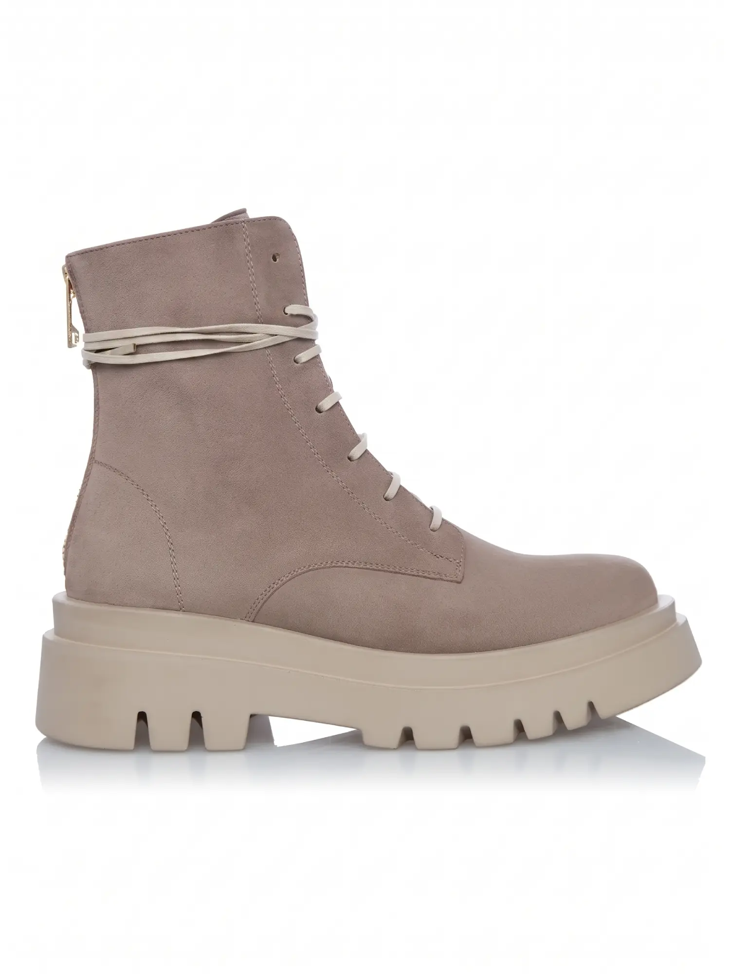 Bocanci de Dama Moderni Piele Naturala Intoarsa Grej Gemelli Shoes Toamna Iarna Comanda Online Incaltaminte Fabuloasa cu Personalizare