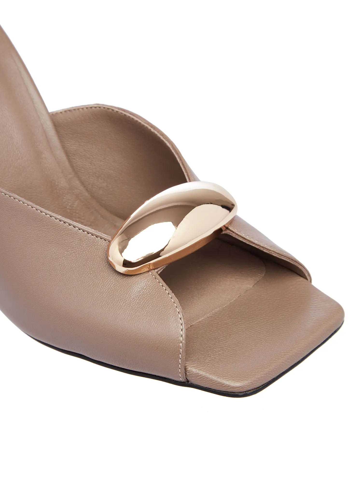 Sandale Grej Piele Naturala Accesoriu Metalic Auriu Gemelli Shoes Primavara Vara Comanda Online O Pereche Fabuloasa, Calitate Garantata