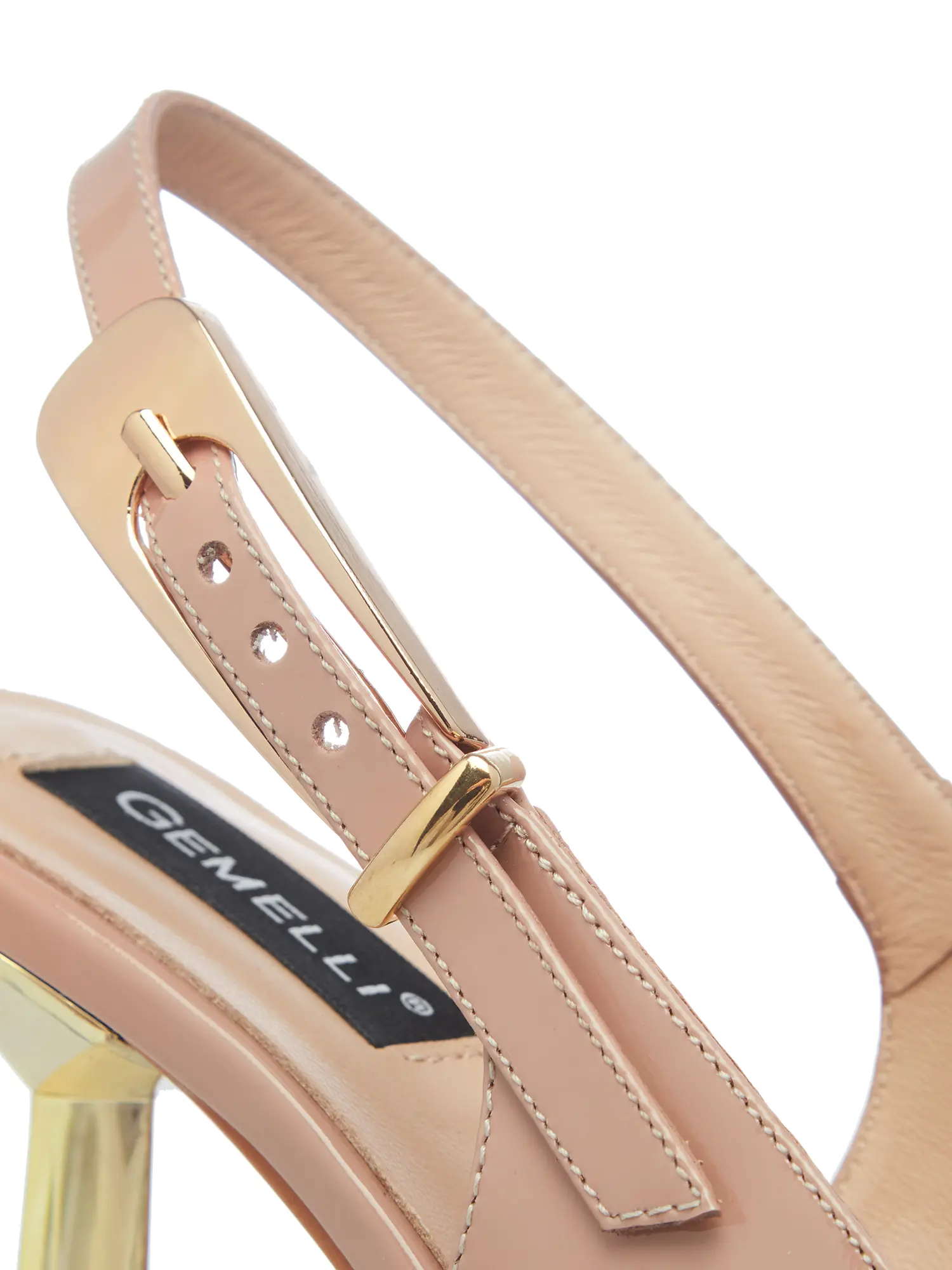 Sandale de Ocazie Nude Piele Naturală Lăcuită Gemelli Shoes Primavara Vara Comanda Online O Pereche Fabuloasa, Calitate Garantata