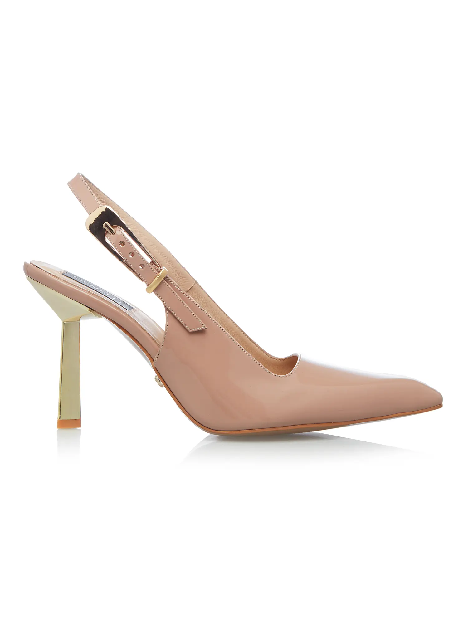 Sandale de Ocazie Nude Piele Naturală Lăcuită Gemelli Shoes Primavara Vara Comanda Online O Pereche Fabuloasa, Calitate Garantata