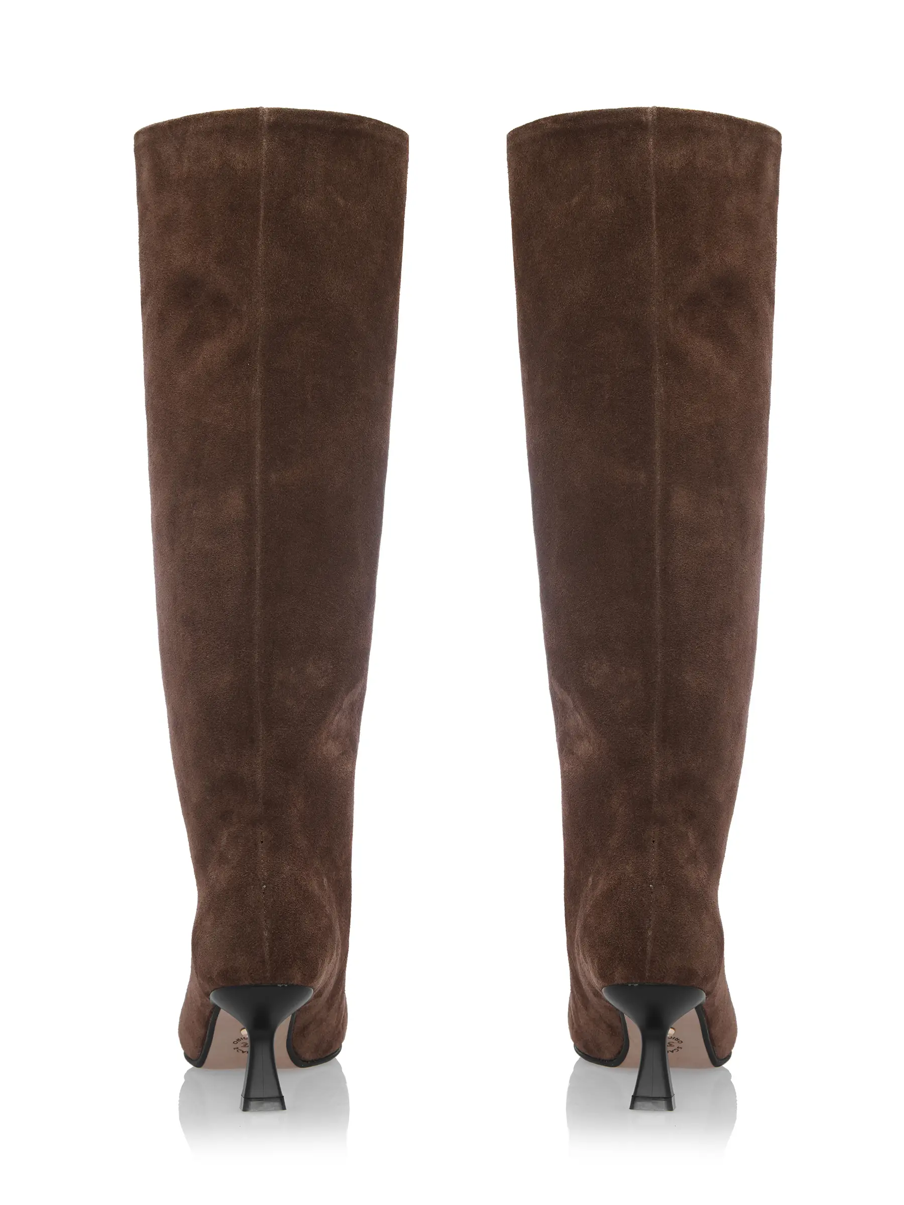 Cizme Maro Caramel Piele Naturala Intoarsa cu Toc GEMELLI SHOES Comanda Online Cizme elegante Lucrate Manual din Piele Naturala de Calitate