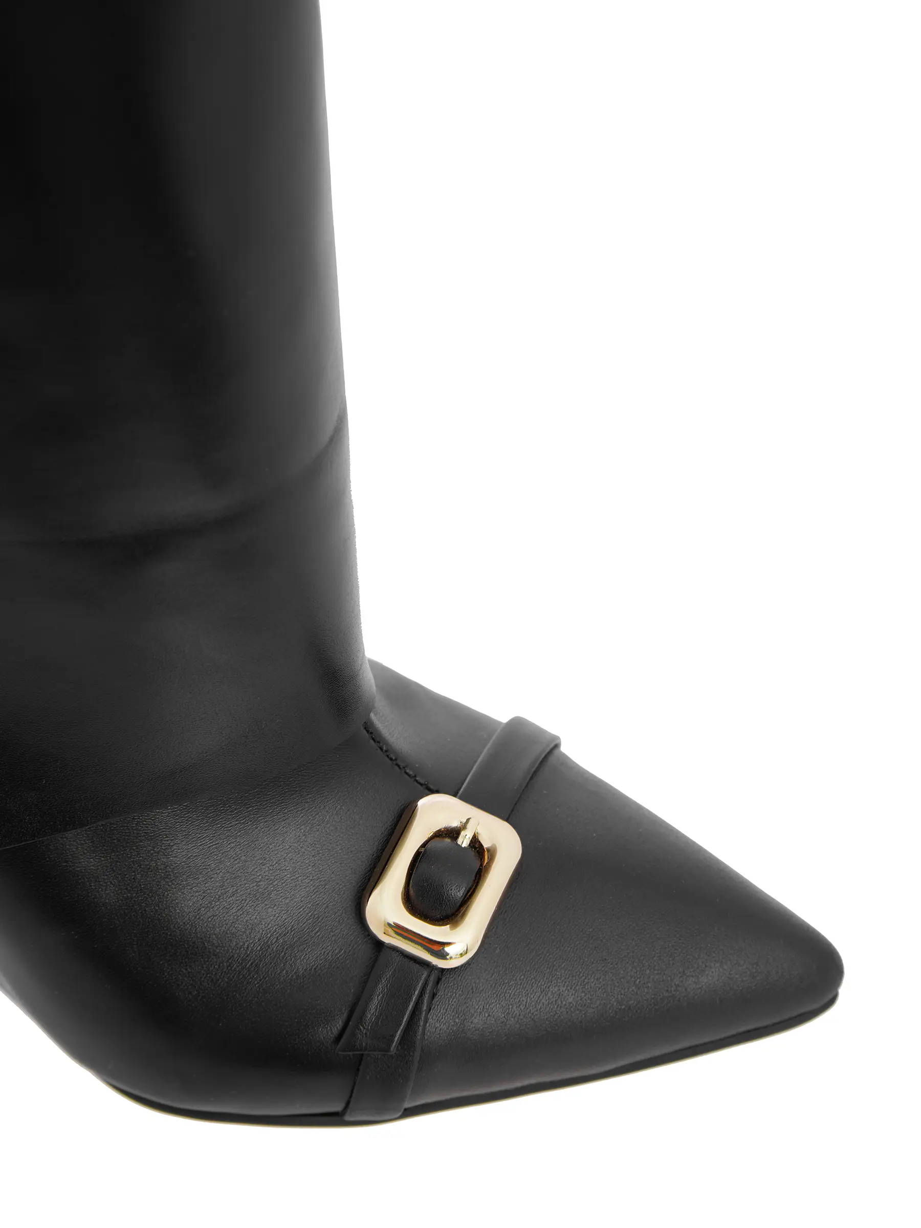 Cizme Negre Piele Naturală Accesorii Catarame Aurii GEMELLI SHOES. Comanda Online Cizme elegante Lucrate Manual din Piele Naturala de Calitate