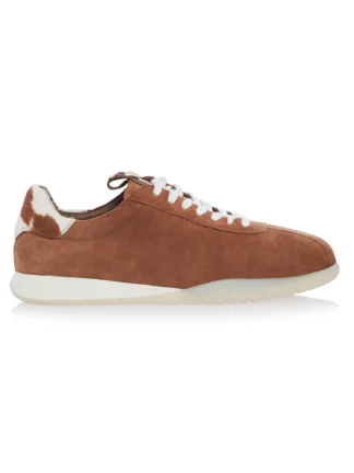 Low Sneakers Maro Deschis Piele Întoarsă Naturală | Gemelli Shoes, Comanda Incaltaminte Casual la comanda lucrata Manual din Piele Naturala