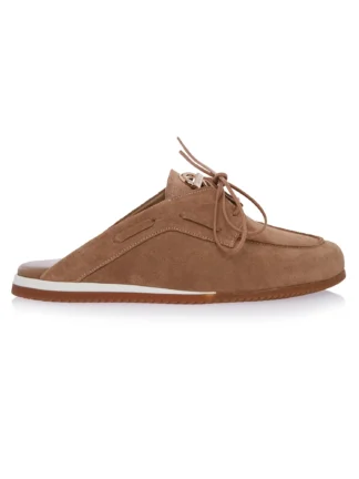 Mules Bej Piele Întoarsă Naturală | Gemelli Shoes, Comanda Incaltaminte Casual la comanda lucrata Manual din Piele Naturala