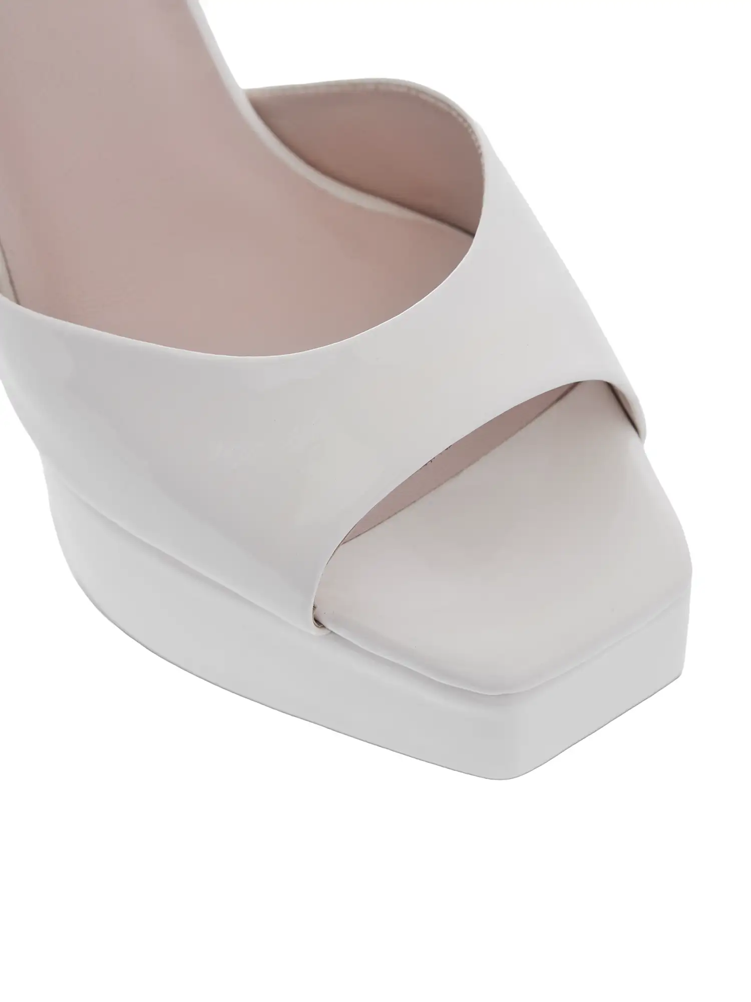 Sandale Albe Platforma Piele Naturală Toc Gros | Gemelli Shoes Primavara Vara Comanda Online O Pereche Fabuloasa, Calitate Garantata