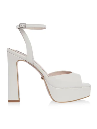 Sandale Albe Platforma Piele Naturală Toc Gros | Gemelli Shoes Primavara Vara Comanda Online O Pereche Fabuloasa, Calitate Garantata